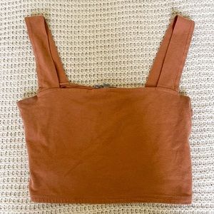 Square Tan Crop Top